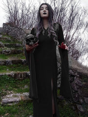 Halloween Slit Skirt Witch Maxi Dress Newgew Dresses