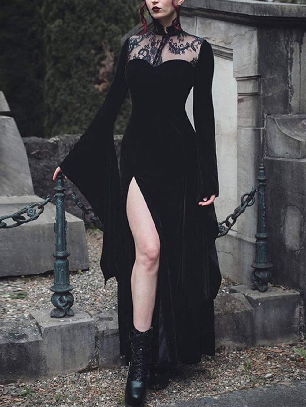 Halloween Slit Skirt Witch Maxi Dress Newgew Dresses