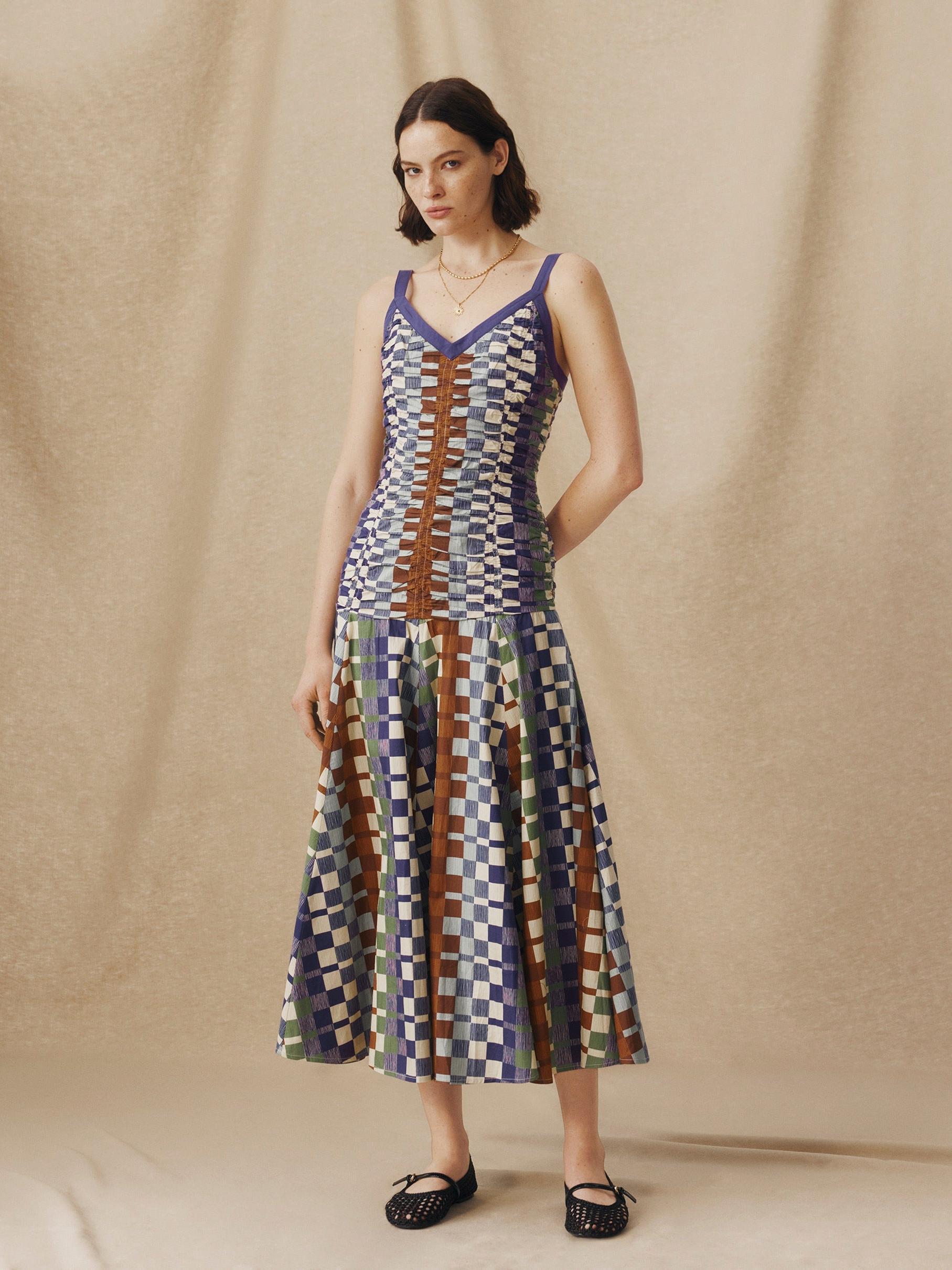 Algodonian Geometry Midi Dress Newgew Dresses