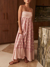 Featured Loose Polka Dot Stripe Patchwork Maxi Dress Newgew Dresses