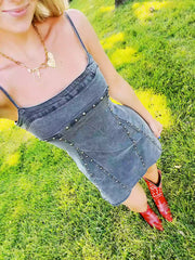 Dixie Denim Mini Dress Newgew Dresses