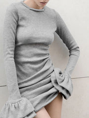 Double Bell Sleeve Mini Dress Newgew Dresses