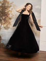 Velvet Strapless Bow Midi Dress Newgew Dresses