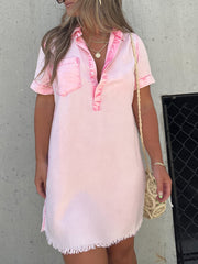 Happy Endings Tencel Shirt Dress Pink Newgew Dresses