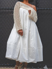 Casual Knitted Bolero And Midi Dress Newgew Dresses