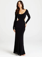 Pearl Chain Backless Fitted Maxi Dress Newgew Dresses