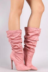 Sexy Solid Color Stiletto Mid-Calf Boots NewGew