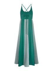 Two-Tone Spliced Maxi Dress Newgew Dresses