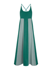 Two-Tone Spliced Maxi Dress Newgew Dresses