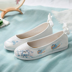 For Han Chinese Clothing Embroidered Ancient Style Canvas Shoes Newgew