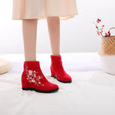 Women's Style Embroidered Height Increasing Insole Ancient Han Canvas Shoes Newgew