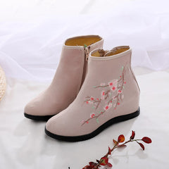 Women's Style Embroidered Height Increasing Insole Ancient Han Canvas Shoes Newgew
