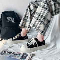 Women's Height Increasing Easy Wear Leisure Muffin Canvas Shoes Newgew