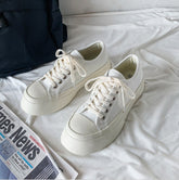 Women's Height Increasing Easy Wear Leisure Muffin Canvas Shoes Newgew