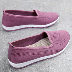 Women's Beijing Cloth Breathable Flat Hollowed Mesh Canvas Shoes Newgew