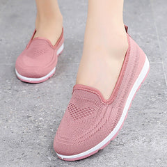 Women's Beijing Cloth Breathable Flat Hollowed Mesh Canvas Shoes Newgew