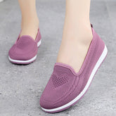 Women's Beijing Cloth Breathable Flat Hollowed Mesh Canvas Shoes Newgew
