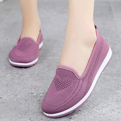 Women's Beijing Cloth Breathable Flat Hollowed Mesh Canvas Shoes Newgew