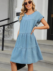 Summer Loose Fit Pullover Denim Dress Newgew Dresses