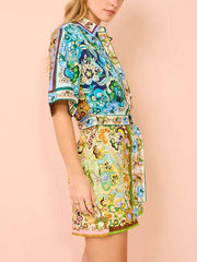 Special Satin Print Mini Dress Newgew Dresses