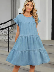 Summer Loose Fit Pullover Denim Dress Newgew Dresses