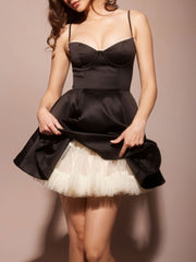 Black Tulle Mini Dress Newgew Dresses