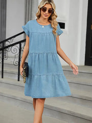 Summer Loose Fit Pullover Denim Dress Newgew Dresses