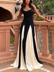 Elegance Panelled Tulle A-line Slip Maxi Dress Newgew Dresses