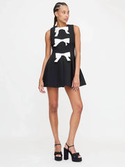 Silk Bow Charm Mini Dress Newgew Dresses