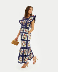 Printed Cotton Maxi Dress Newgew Dresses