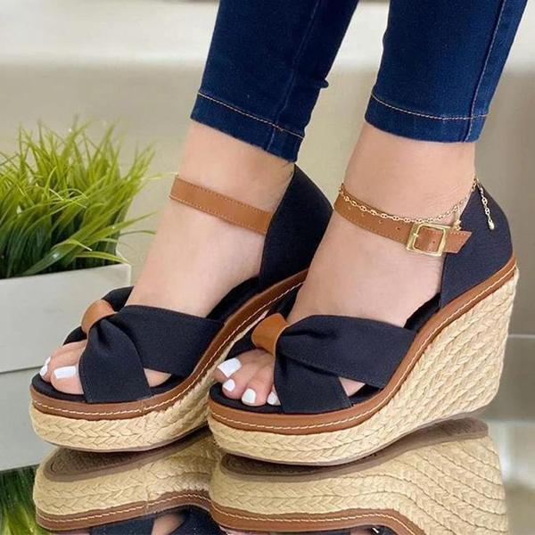 Women Fashion Buckle Wedge Sandals NewGew