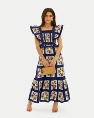 Printed Cotton Maxi Dress Newgew Dresses