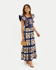 Printed Cotton Maxi Dress Newgew Dresses
