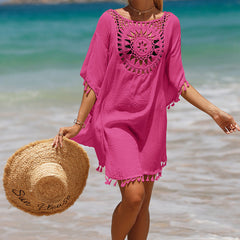 Barefoot Dreams: Beach Sun Protection Cover-Up In Pearl Newgew Dresses