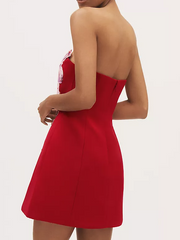 Rosario Floral Appliqué Mini Dress Newgew Dresses