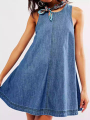 Sunset Stroll Denim Mini Dress Newgew Dresses