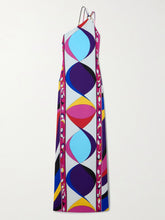 Manny Embellished One-Shoulder Printed Cady Maxi Dress Newgew Dresses