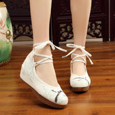 Women's Di Traditional Embroidered Ethnic Style Canvas Shoes Newgew