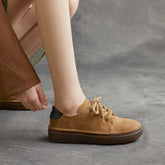 Women Retro Handcraft Leather Soft Casual Shoes Newgew Shoes