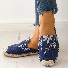 Fashion Embroidered Espadrille Flat Slippers NewGew