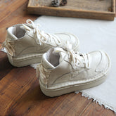 Women Retro Cowhide Handmade Thick Sole Casual Boots Newgew Shoes