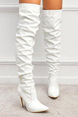 Fashionable Over-The-Knee Slimming Elastic High-Heeled Boots NewGew