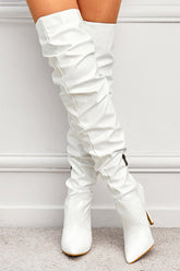 Fashionable Over-The-Knee Slimming Elastic High-Heeled Boots NewGew