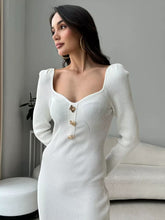 Slim Fit High-Waist Knit Sweater Dress Newgew Dresses