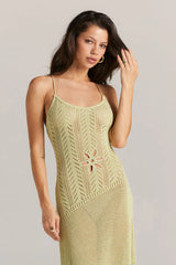 Cut-Out Knitwear Dress - Floral Newgew Dresses