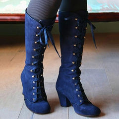 Women Autumn/Winter Elegant Retro Chunky Heel Boots NewGew