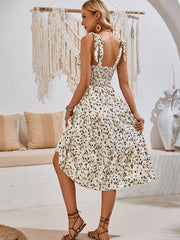 Fashion Printed Cutout Sleeveless Casual Dress Newgew Dresses