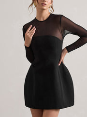 Sheer Elegant Mesh Mini Dress Newgew Dresses