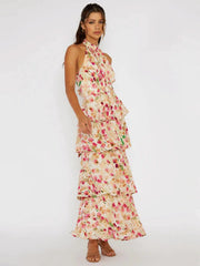 Halterneck Maxi Dress - Provence Bloom Newgew Dresses
