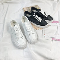 Women's Fan Street Shooting Pure White Spring Canvas Shoes Newgew